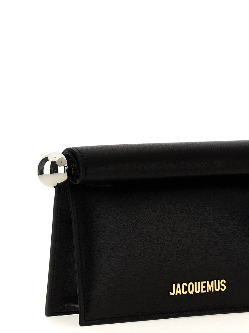 Jacquemus Nappa Leather Clutch — Black