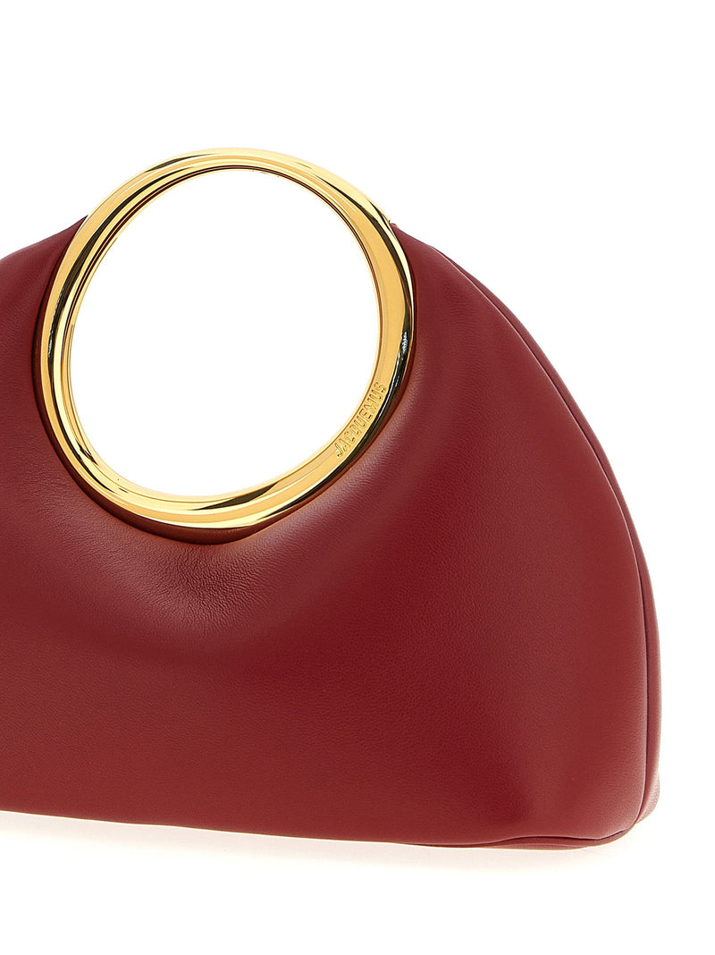 Jacquemus Top Handle Bag — Burgundy Nappa Leather