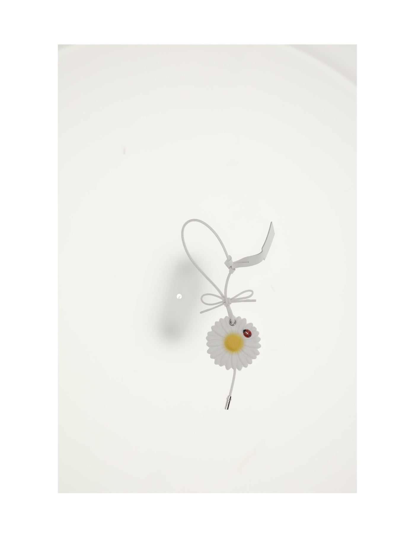 Dior Daisy Calf Leather Bag Charm — Yellow (bos Taurus)
