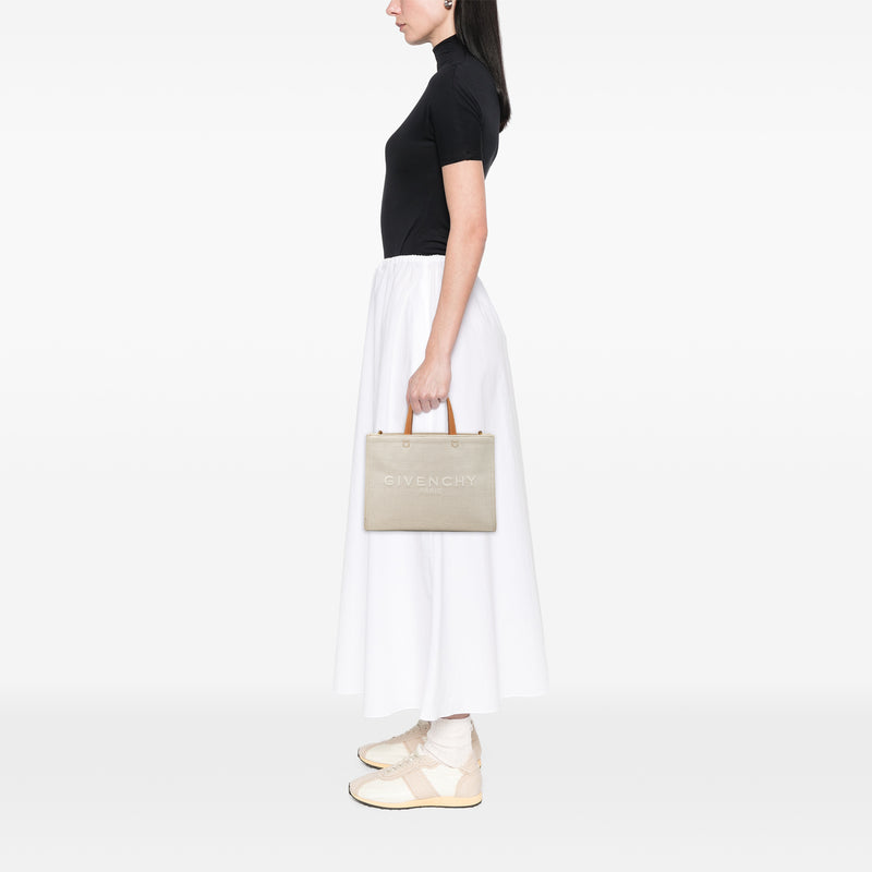 Small Canvas G Tote Shopping Bag - Image 7