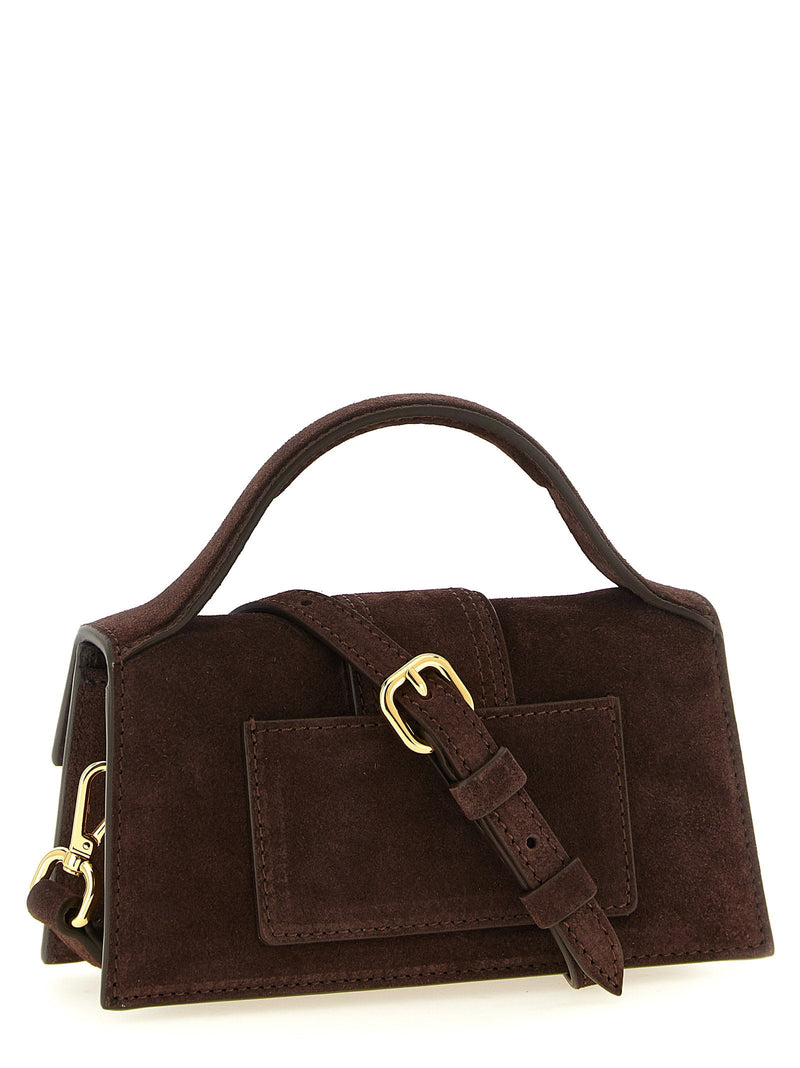 Jacquemus Le Bambino Top Handle Bag — Brown Suede