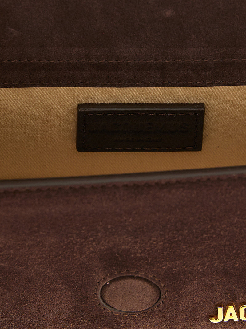 Jacquemus Le Bambino Top Handle Bag — Brown Suede