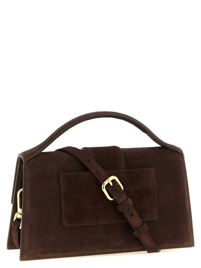 Jacquemus Top Handle Bag — Brown Suede