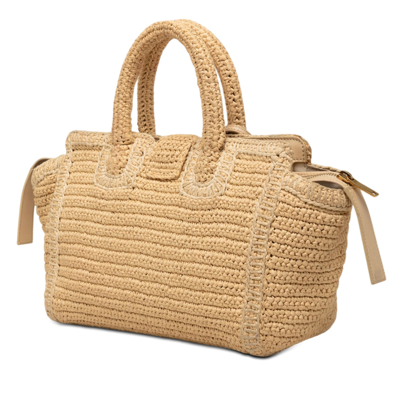 Baby Raffia Monogram Downtown Cabas - Image 2