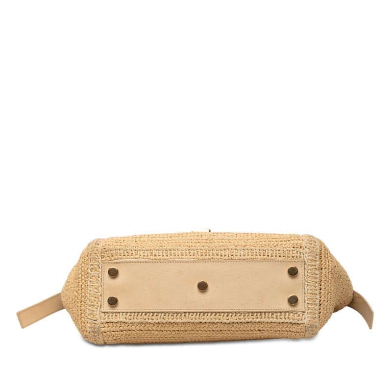 Baby Raffia Monogram Downtown Cabas - Image 3