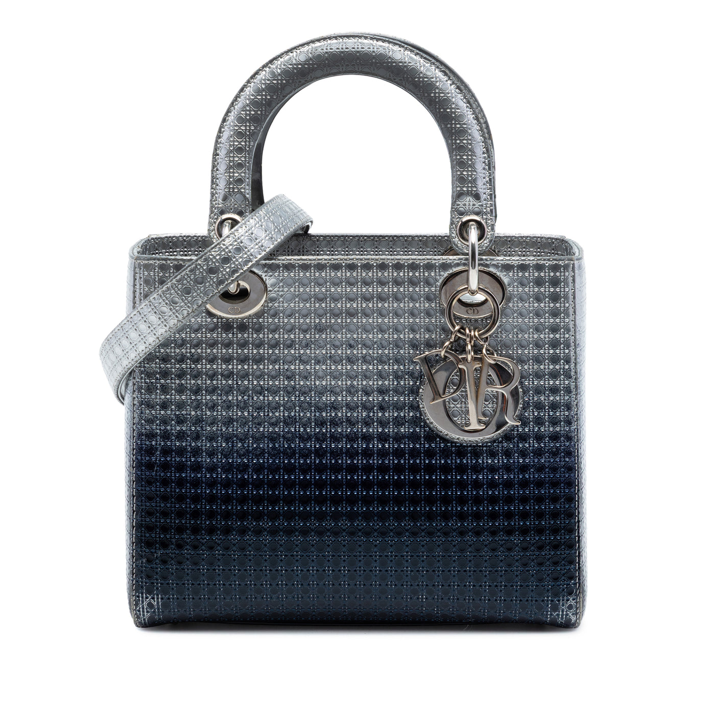Medium Ombre Metallic Patent Microcannage Lady Dior - Image 1