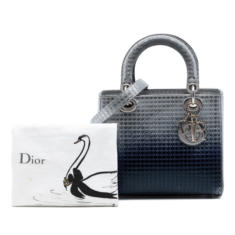 Medium Ombre Metallic Patent Microcannage Lady Dior - Image 7