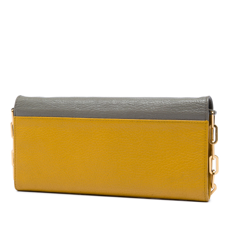 Bicolor Goatskin Madras Wallet on Chain - Image 2