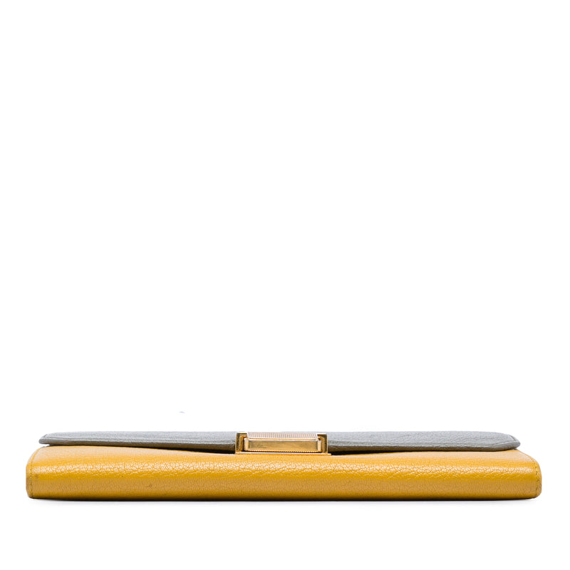Bicolor Goatskin Madras Wallet on Chain - Image 3