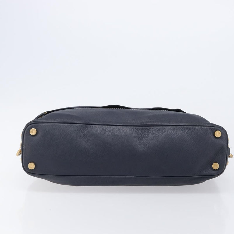Celine Top Handle Leather Black Bag