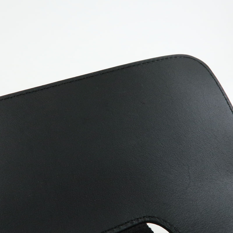 Hermes Valparaiso Toile And Leather Black Canvas Bag