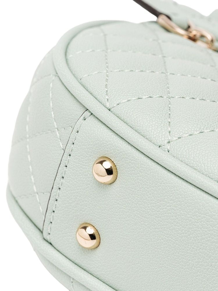 Guess Quilted Polyurethane Crossbody Bag — Green