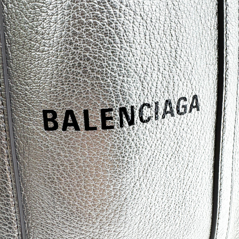 Balenciaga Everyday Patent Silver Leather Bag
