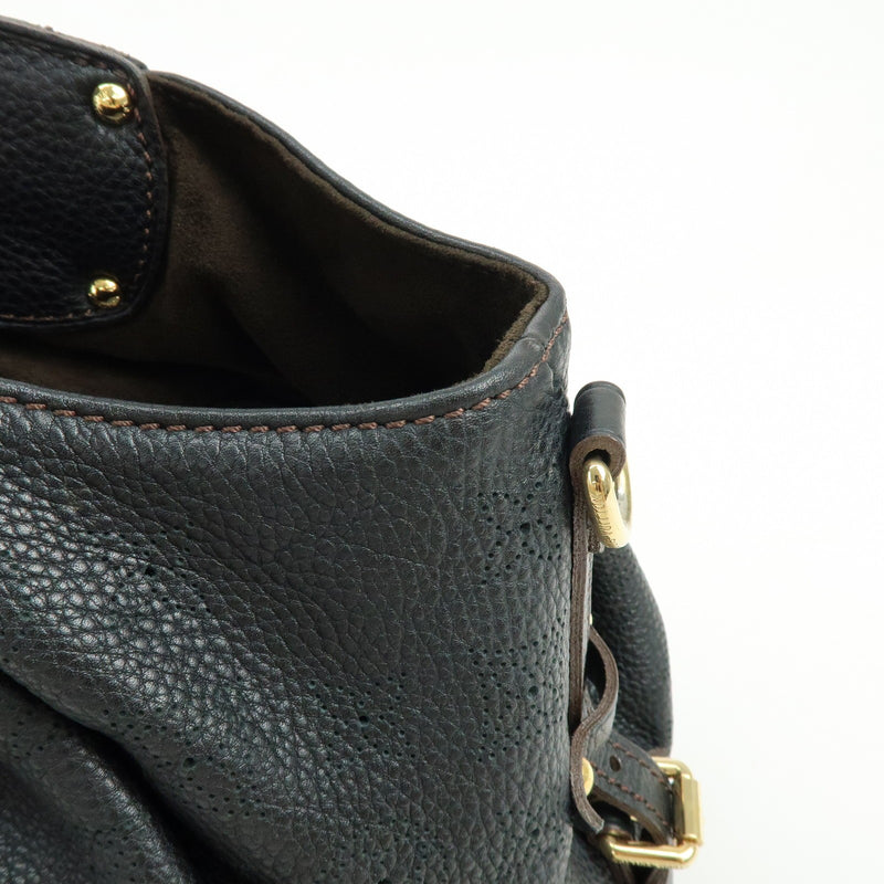 Louis Vuitton L Hobo Mahina Leather Black