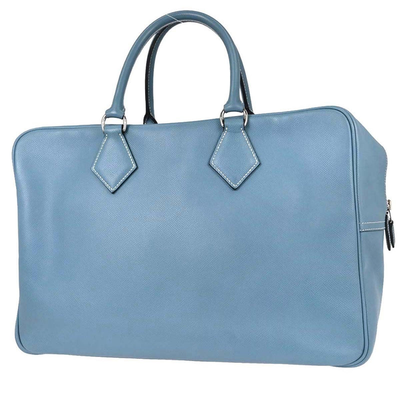 Hermes Plume Epsom Blue Leather Bag