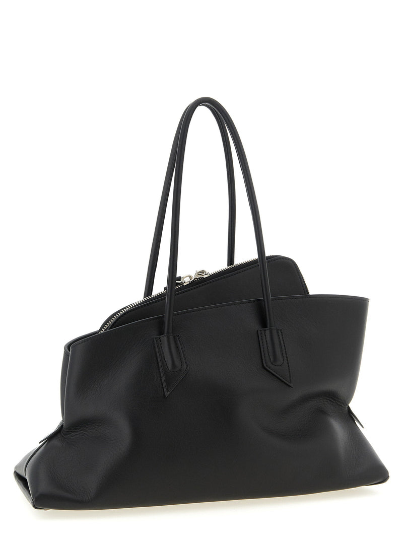 The Attico Shoulder Bag — Black Calf Leather