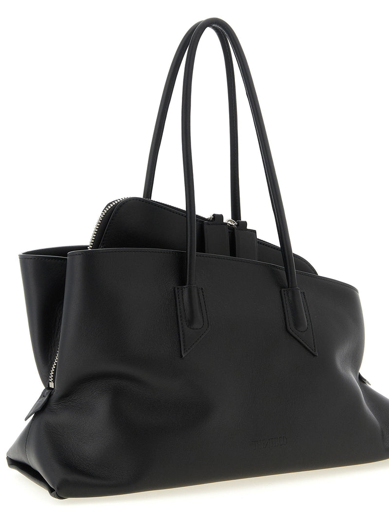 The Attico Shoulder Bag — Black Calf Leather