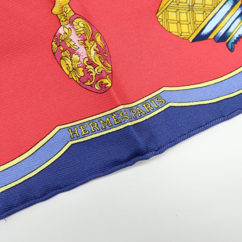 Hermes Carré 45 Les Capucines Silk Red Accessory