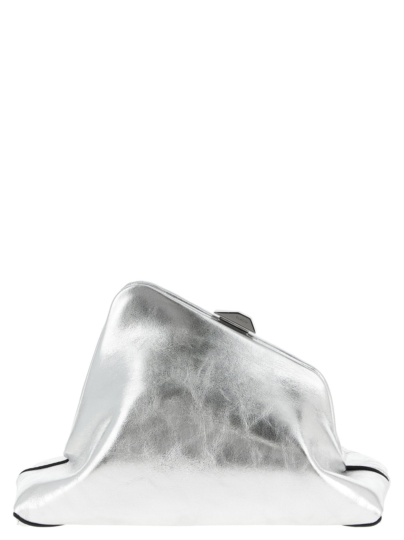 The Attico Day Off Small Clutch — Silver