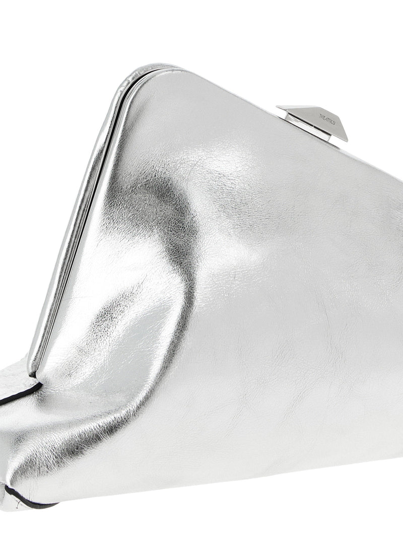 The Attico Day Off Small Clutch — Silver