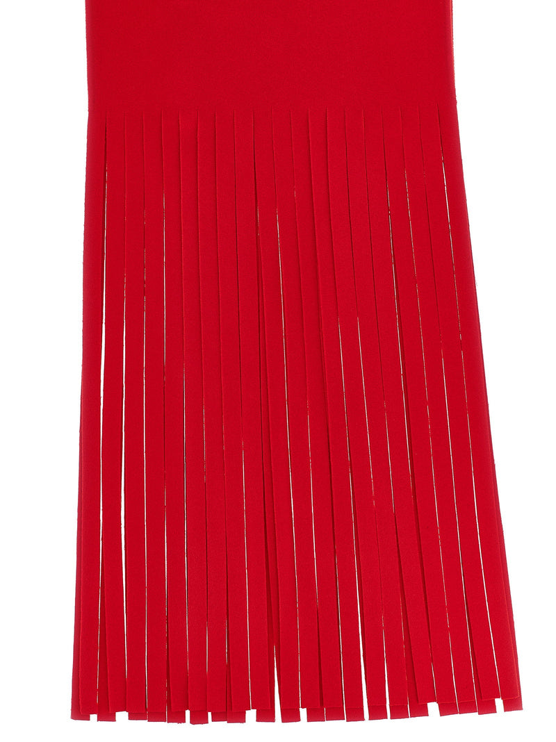 Sportmax Pure Wool Scarf — Red Drap Double Scarfs
