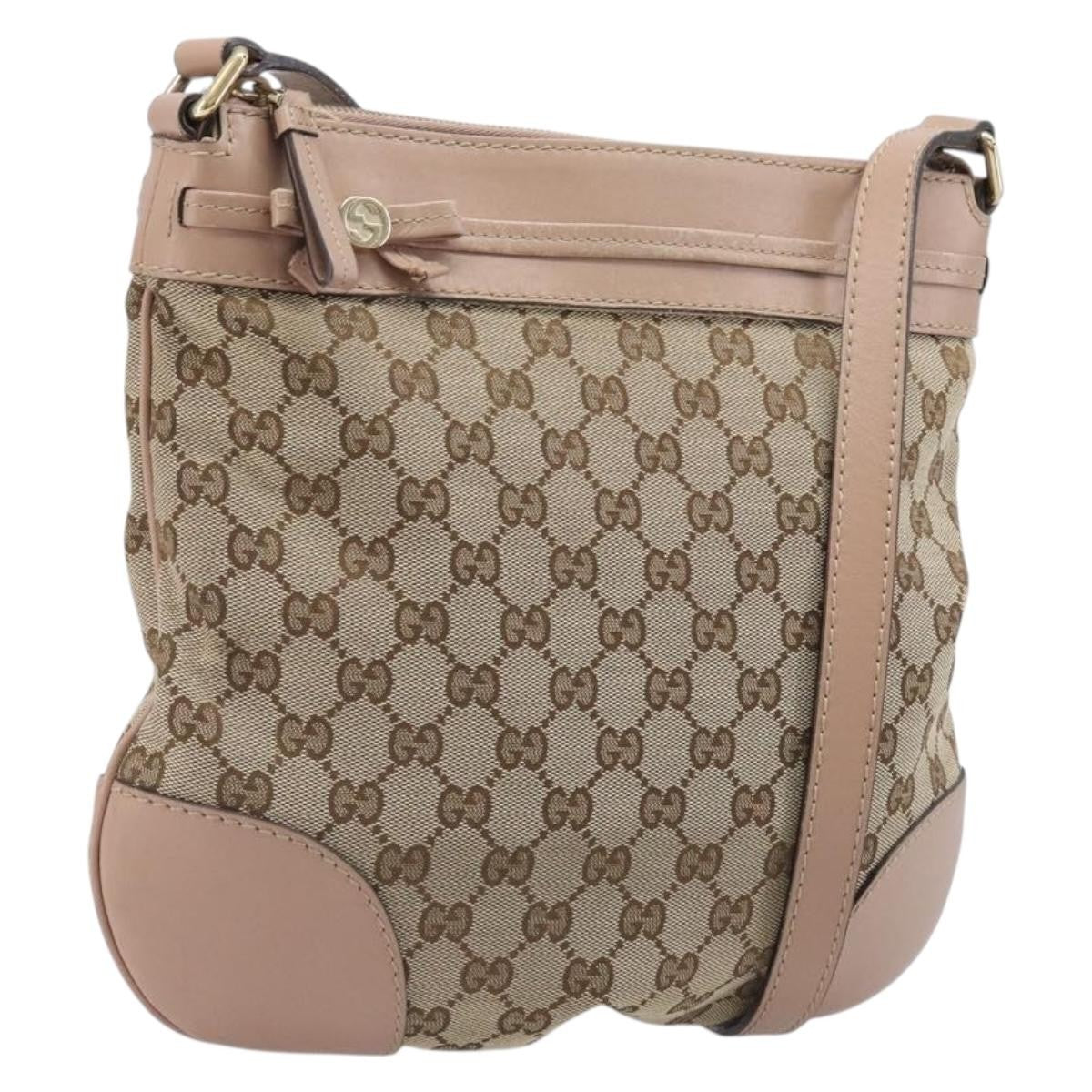 Gucci Mayfair Messenger Gg Canvas And Leather Beige