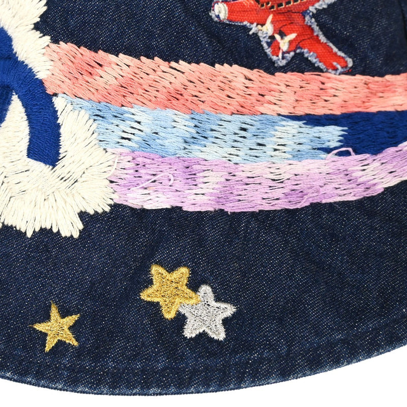 Chanel Denim Mood Bucket Hat Night Flight Embroidery Navy Denim_jeans