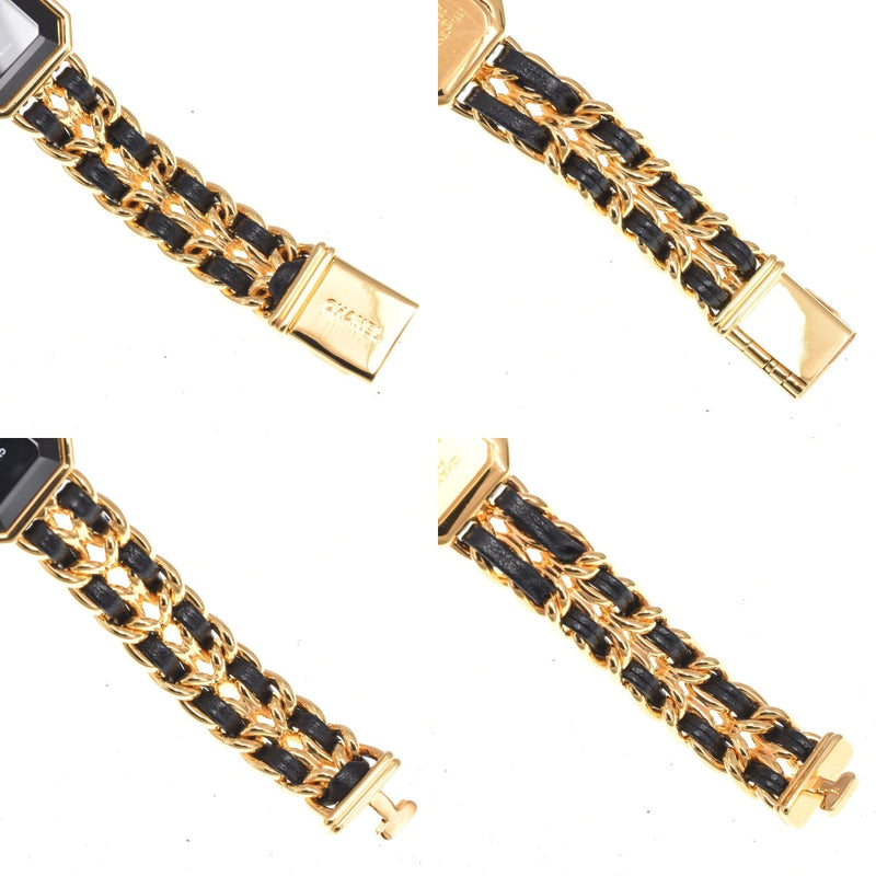 Chanel Premiere Rock Quartz Plated Metal And Leather Watches
