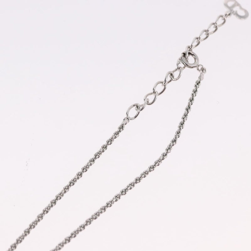 Christian Dior Vintage Circle Pendant Metal Silver Bijoux