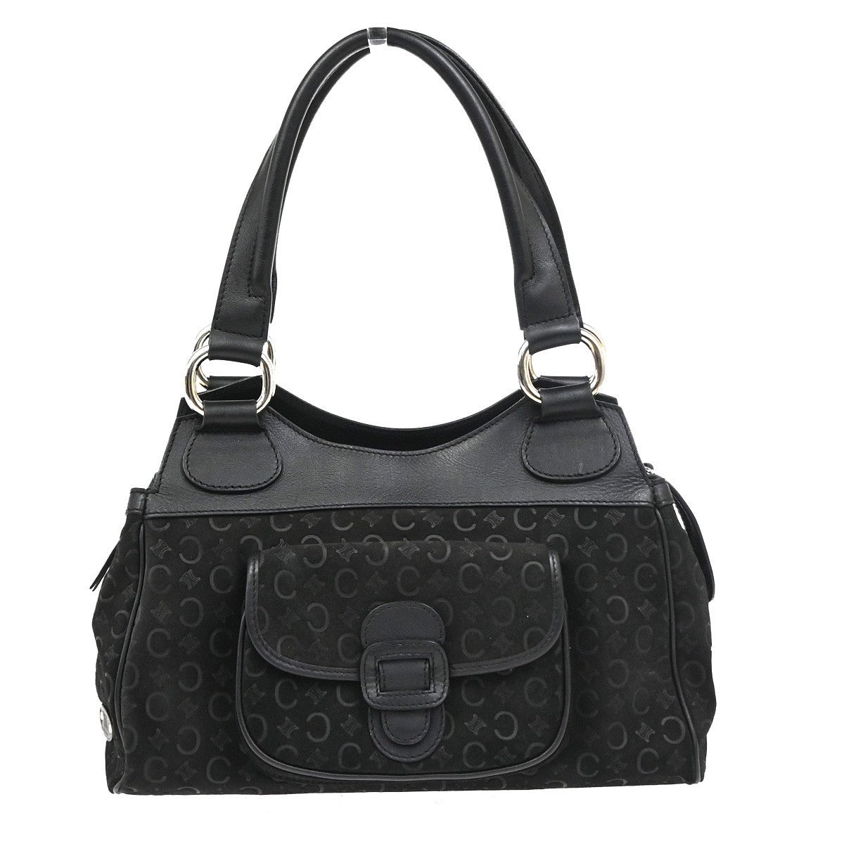 Celine C Macadam Suede Black Bag
