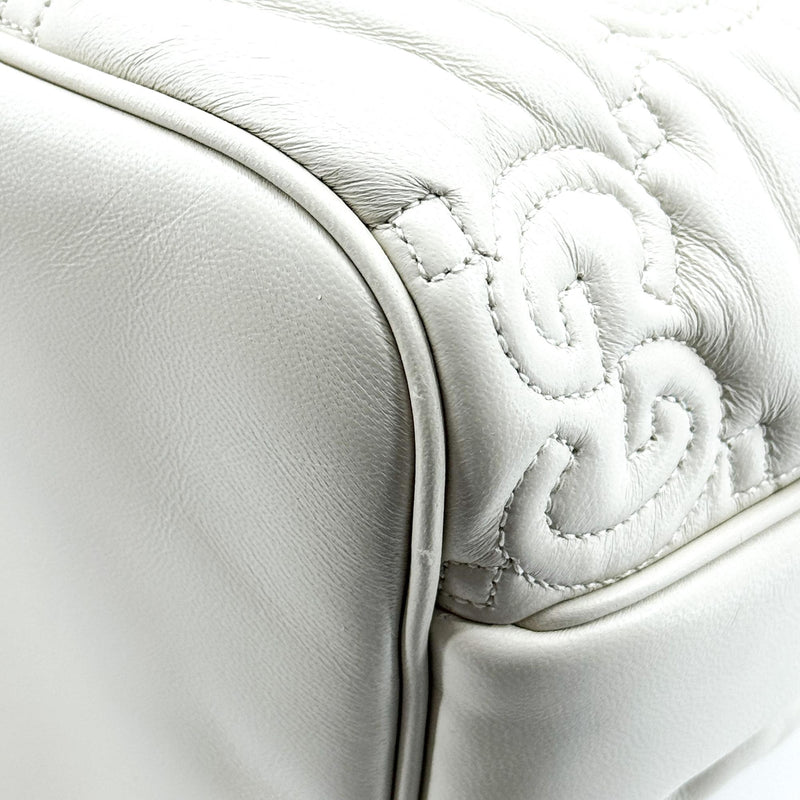 Gucci Gg Marmont Matelassé Leather White Bag