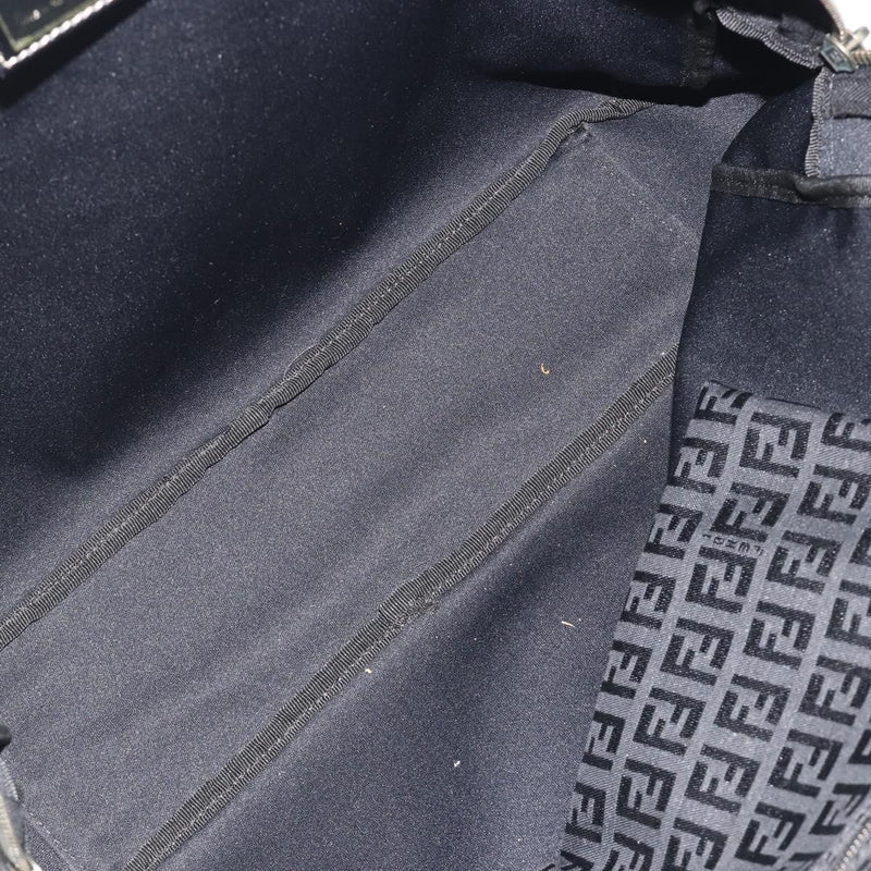 Fendi Shoulder Zucchino Canvas Black Bag
