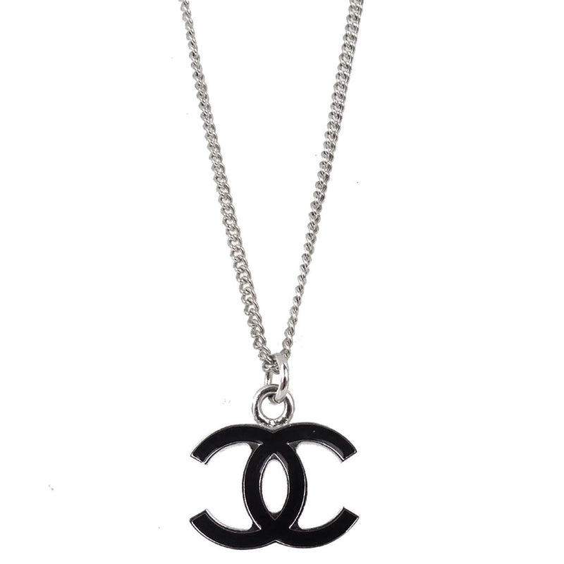 Chanel Cc Pendant Metal With Enamel Silver Silver_plated Bijoux