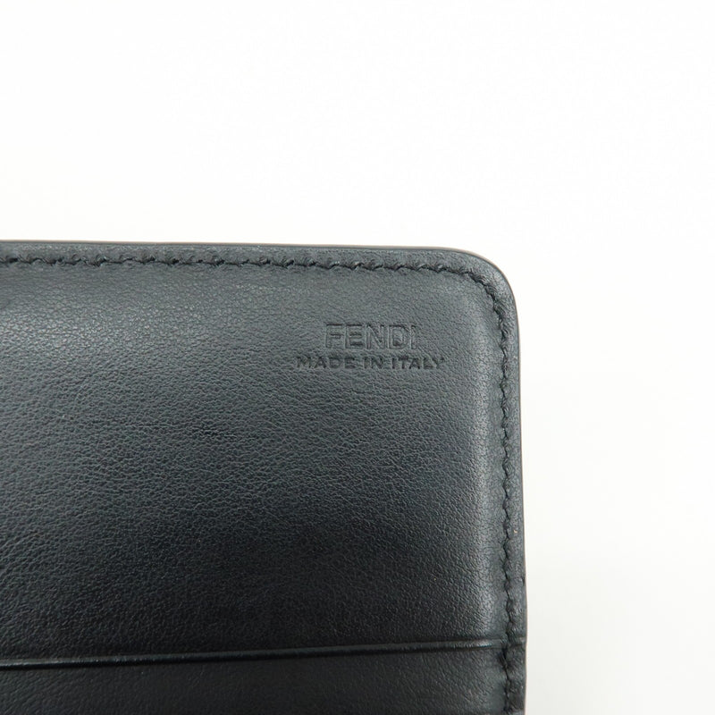 Fendi Continental Wallet On Chain Studded Leather Black Bag