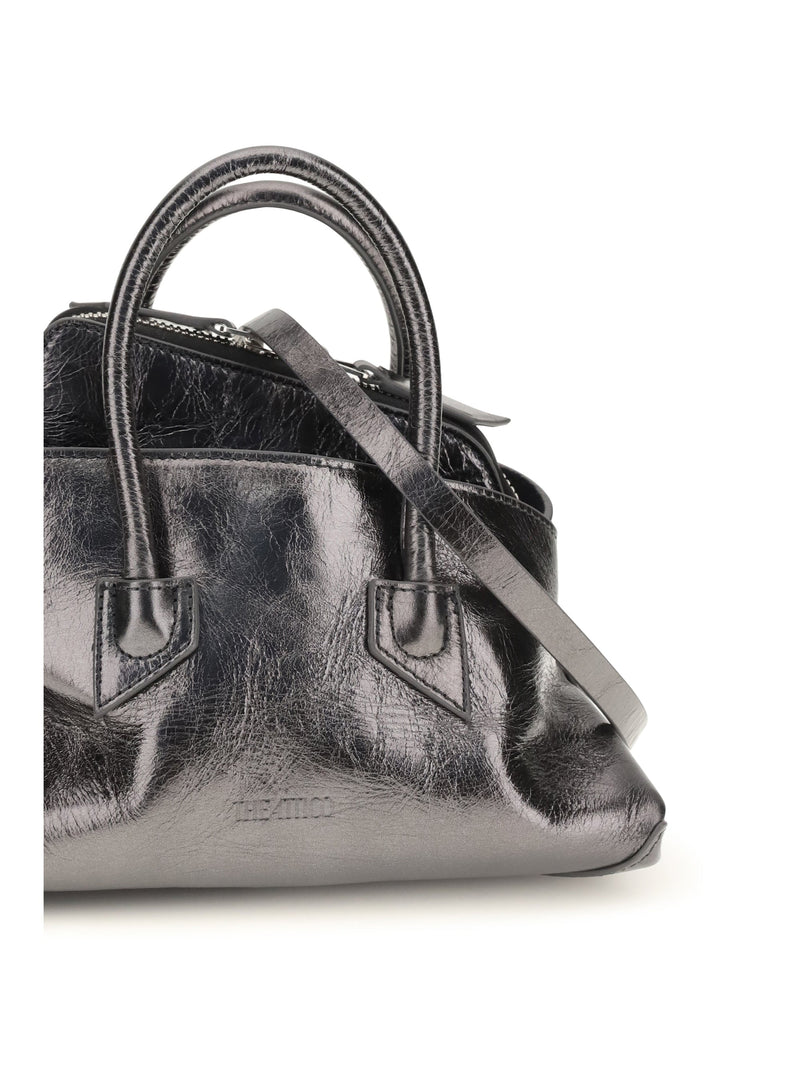 The Attico Top Handle Bag — Silver Calf Leather Bos Taurus