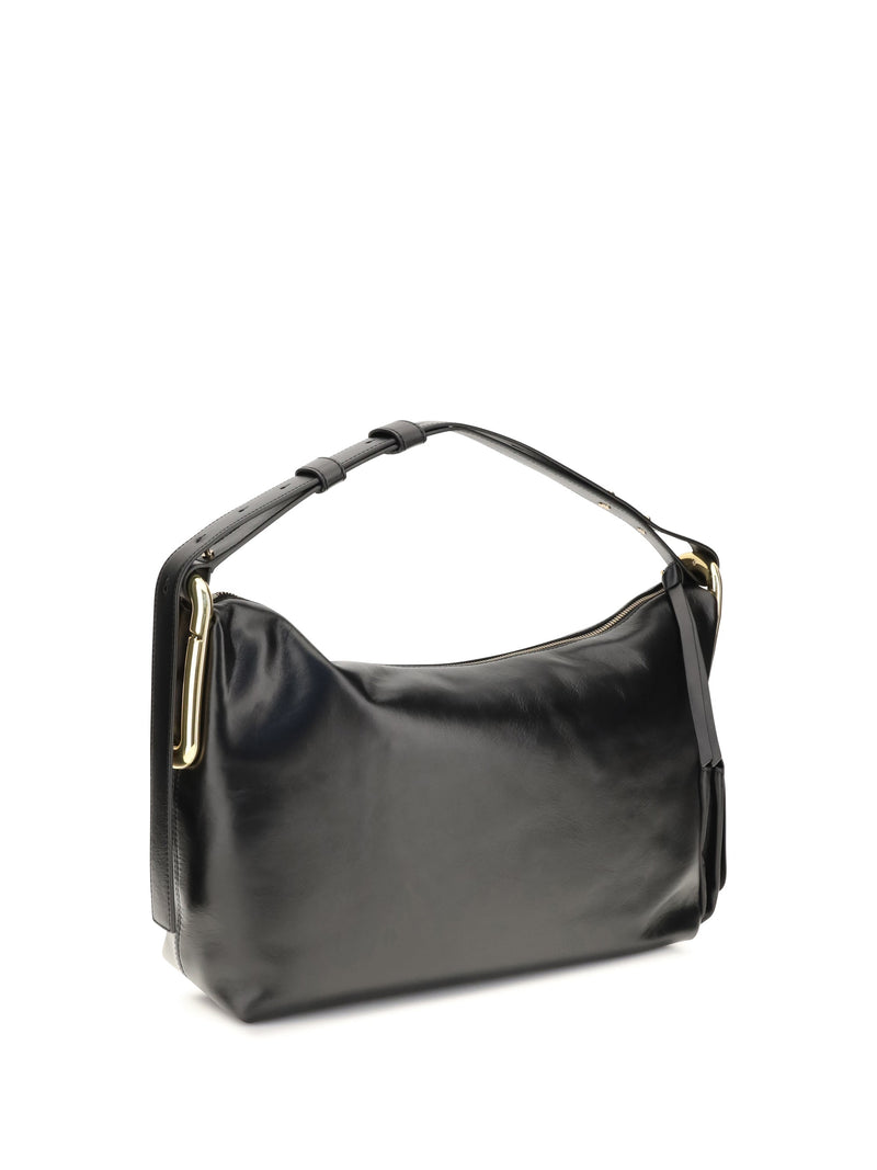 Marc Jacobs Juliette Shoulder Bag — Black Calf Leather Bos Taurus