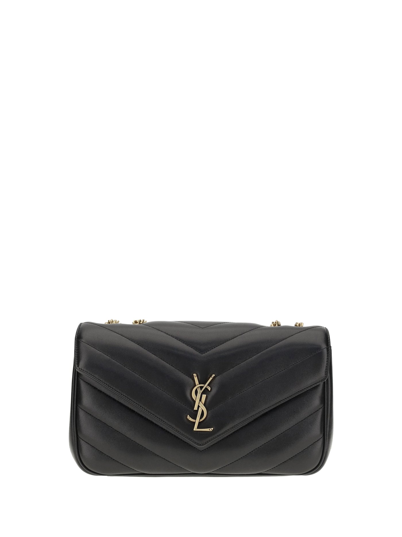 Saint Laurent Loulou Shoulder Bag — Black Lamb Ovis Aries