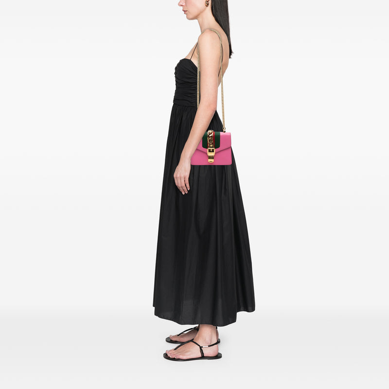 Mini Calfskin Web Sylvie Chain Crossbody - Image 7