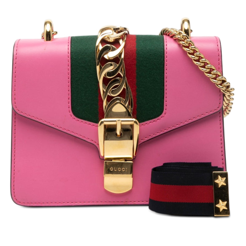 Mini Calfskin Web Sylvie Chain Crossbody - Image 8