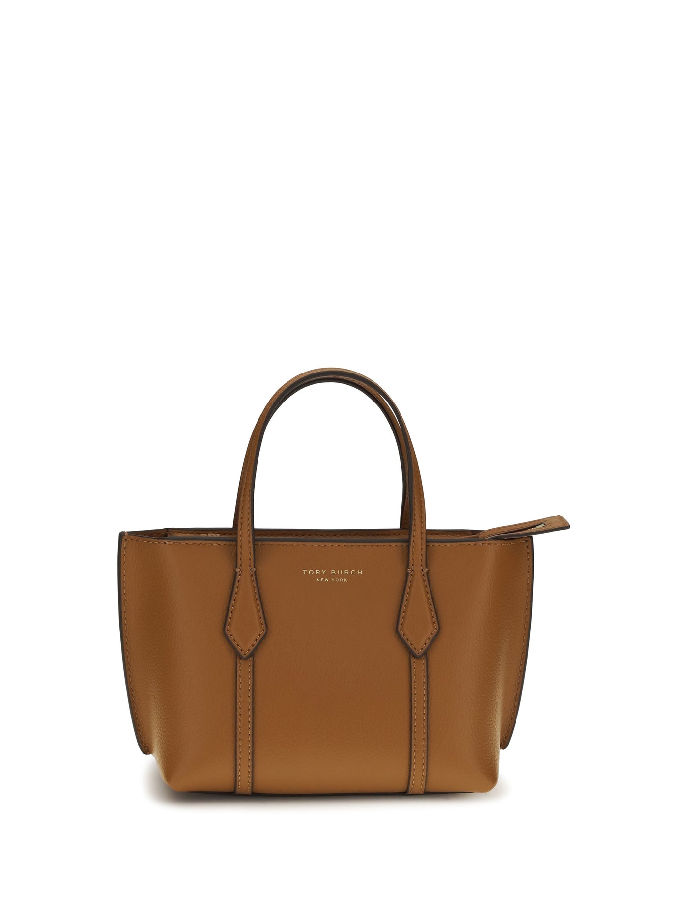 Tory Burch Perry Shoulder Bag — Brown Calf Leather Bos Taurus