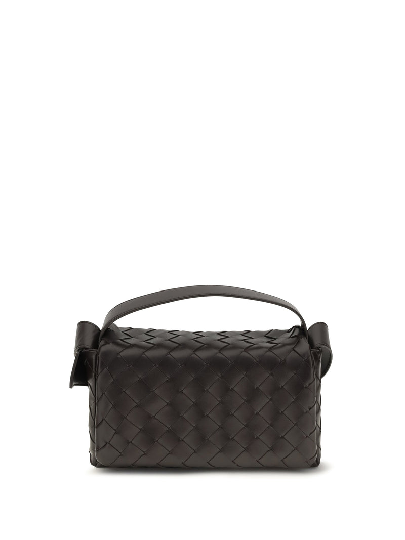 Bottega Veneta Intrecciato Shoulder Bag — Black Lamb Leather