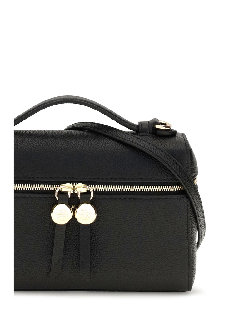 Tory Burch Romy Slim Top Handle Bag — Black Calf Leather Bos Taurus