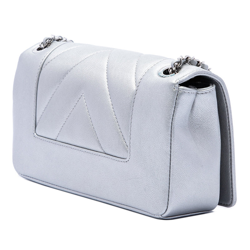 Mini Quilted Chevron Sheepskin Mademoiselle Vintage Flap - Image 2