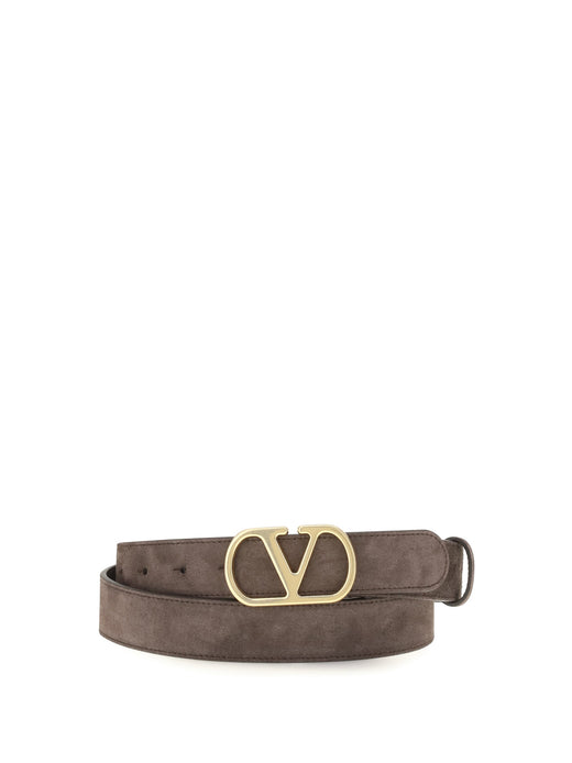 Valentino Garavani Vlogo Belt — Brown Calf Leather