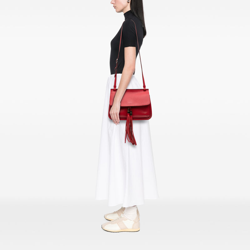 Medium Leather Bamboo Daily Crossbody - Image 8