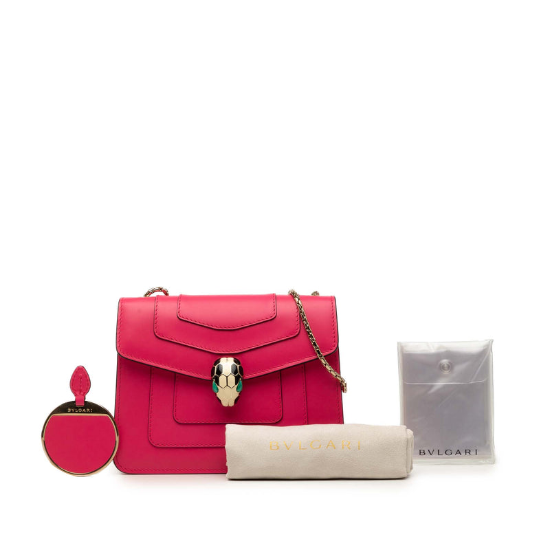 Small Leather Square Serpenti Forever Chain Crossbody - Image 7