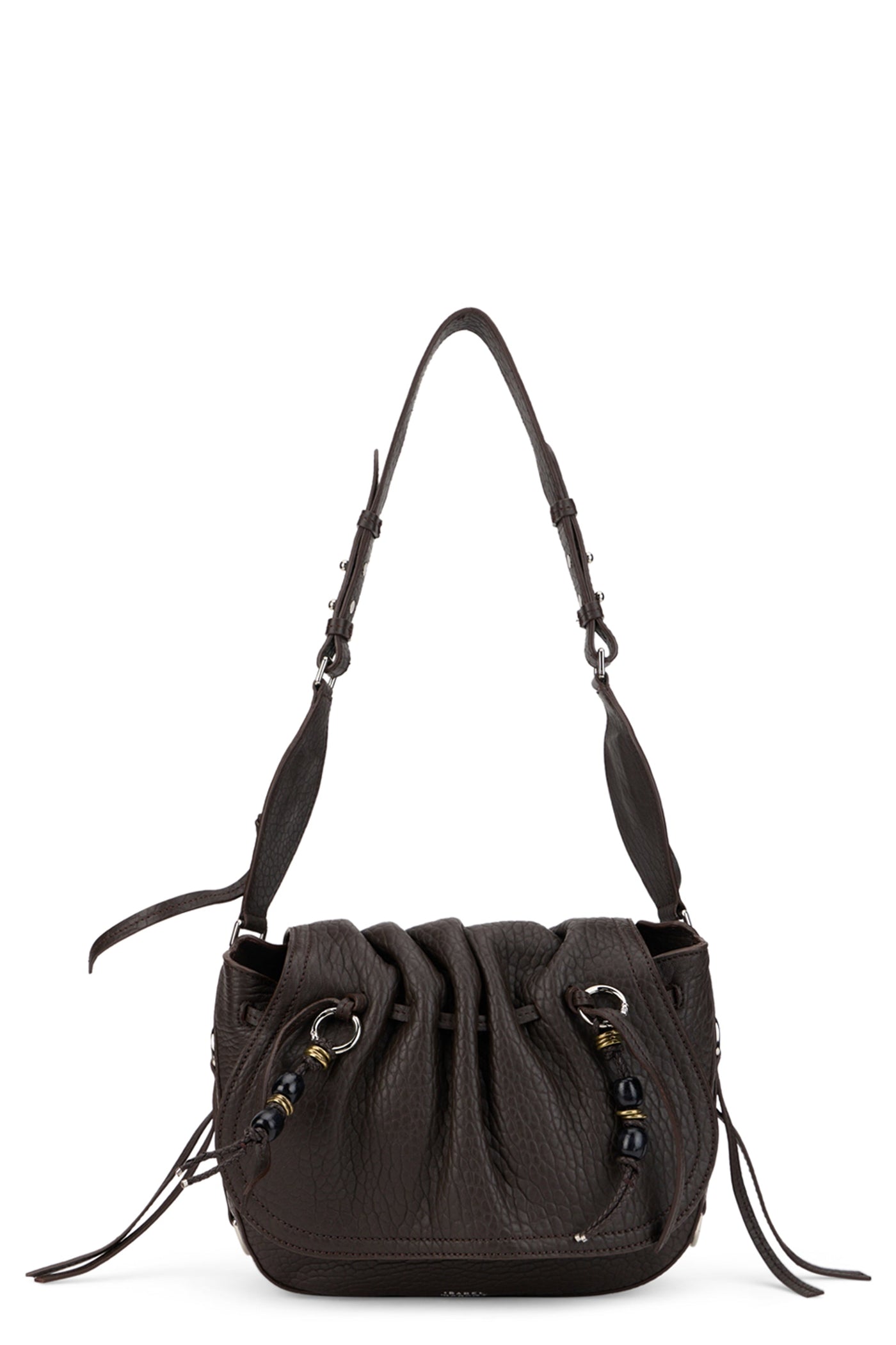 Isabel Marant Shoulder Bag — Brown Lambskin Leather