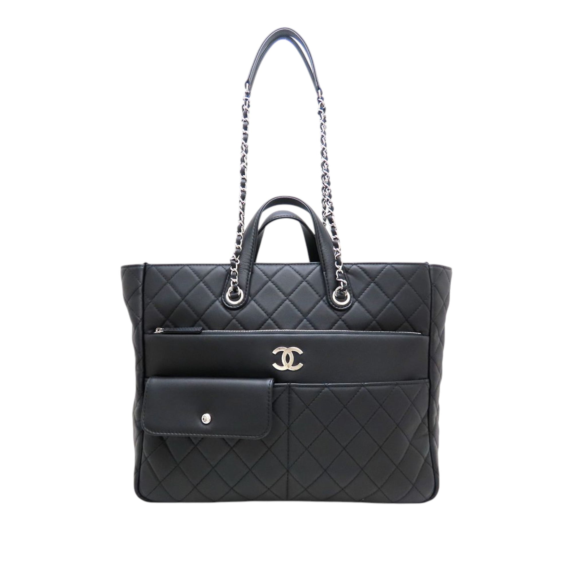 CC Quilted Calfskin Ultra Pocket Shopping Tote - Image 1