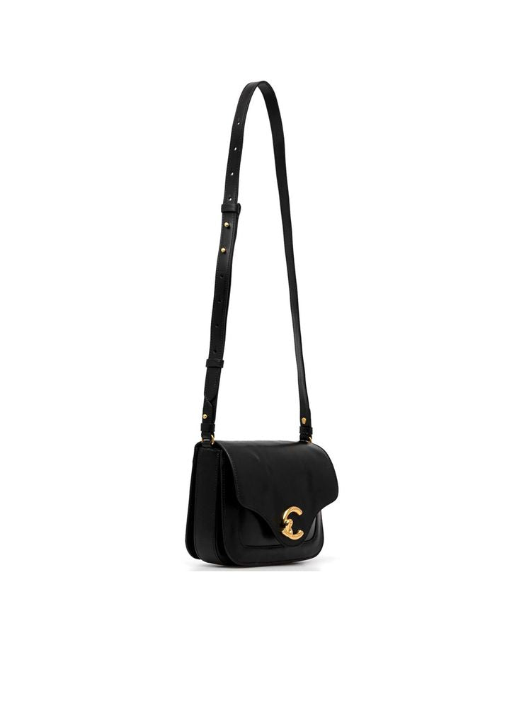 Coccinelle Shoulder Bag — Black Calf Split