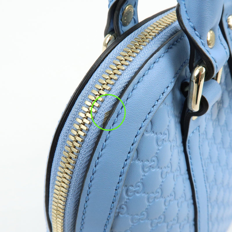 Gucci Convertible Dome Satchel Microguccissima Leather Blue